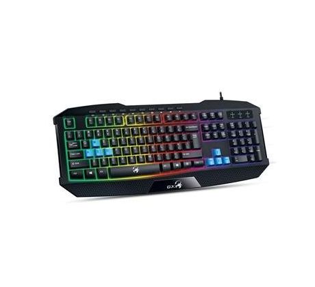 GENIUS GX GAMING Scorpion K215/ Herní drátová klávesnice/ podsvícená/ USB/ černá/ CZ+SK layout