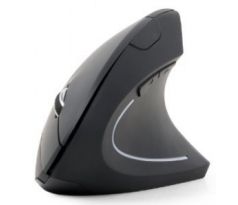 GEMBIRD ergonomická vertikálna myš, 1600dpi, 6 tlačidlová, bezdrôtová, USB, čierna