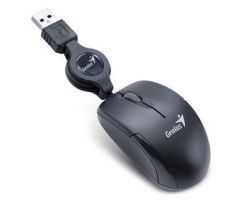 Myš GENIUS Micro Traveler V2, káblová, 1200 DPI, USB, čierna