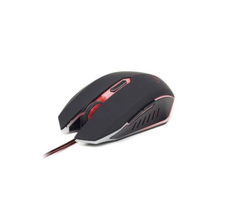 Myš GEMBIRD optická herná, čierno-červená, 2400 DPI, USB 2.0
