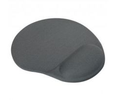 Ergonomická podložka pod myš LOGO, látková, sivá, 250 x 255 x 25 mm