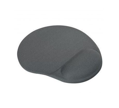 Ergonomická podložka pod myš LOGO, látková, sivá, 250 x 255 x 25 mm