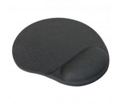Ergonomická podložka pod myš LOGO, látková, čierna, 250 x 255 x 25 mm