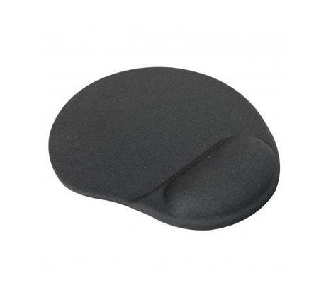 Ergonomická podložka pod myš LOGO, látková, čierna, 250 x 255 x 25 mm