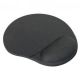Ergonomická podložka pod myš LOGO, látková, čierna, 250 x 255 x 25 mm