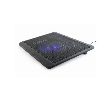 Chladiaca podložka pod notebook do 15"(stojan), čierny, 1 ventilátor, GEMBIRD