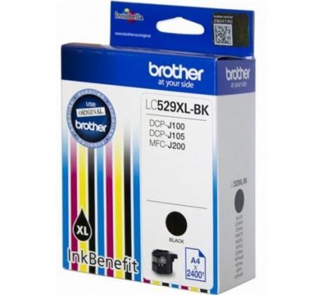 Kazeta BROTHER LC-529XL Black DCP-J100/J105, MFC-J200 (2400 str.)