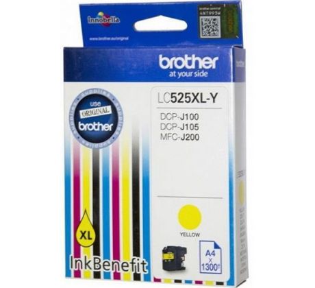 Kazeta BROTHER LC-525XL Yellow DCP-J100/J105, MFC-J200 (1300 str.)