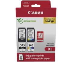 Kazeta CANON PG-545 XL black + CL-546 XL color MG2450/MG2550 + GP501 10x15