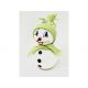 Radostný snehuliak vo svetlo zelenom úbore – 18 cm