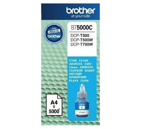 atramentová náplň BROTHER BT-5000C Cyan DCP-T300/T500W/T700W (5000 str.)
