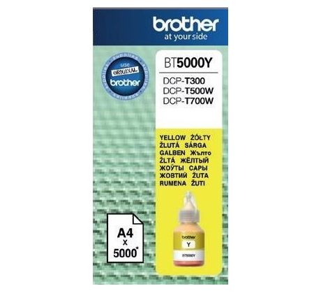 Atramentová náplň BROTHER BT-5000Y Yellow DCP-T300/T500W/T700W (5000 str.)