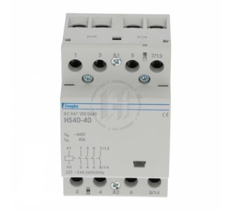 Stýkač inštalačný HS 40-40 9980414 40A/230VAC 3M 4Z