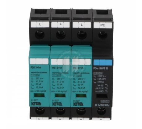 Zvodič prepätia PO I 3+1m 81.027 B+C+D 3P+N 280/12,5kA N-PE