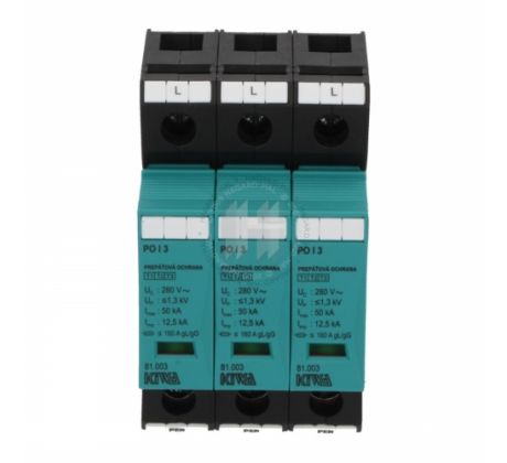 Zvodič prepätia PO I 81.003 B+C+D 3P 280/12,5kA vymeniteľný modul