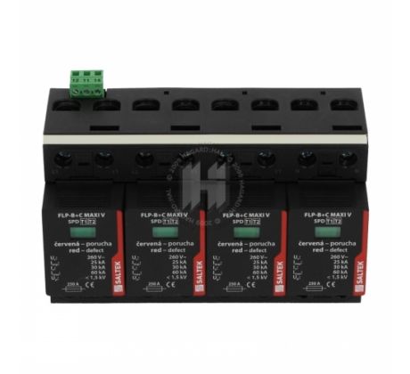 Zvodič prepätia FLP-B+C MAXI VS/4 4P 25kA vymeniteľný modul, diaľková signalizácia
