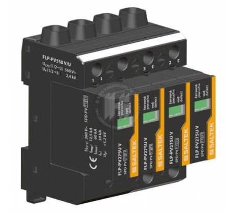Zvodič prepätia FLP-PV550 V/U B+C 12,5kA vymeniteľný modul, optická signalizácia pre FV
