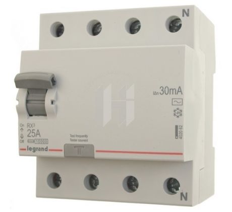 Chránič prúdový RX3 402062 25A/4P/30mA 6kA AC