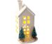 Porcelánový domček s LED 19 cm