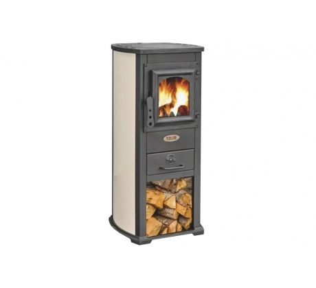 Krbové kachle Blist Ekonomik Lux krémová, 6,6 kW, 120 mm, oceľové
