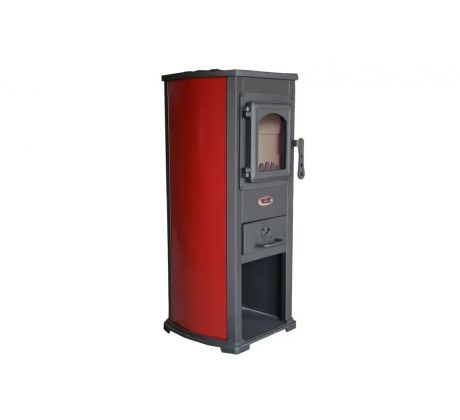 Krbové kachle Blist Ekonomik Lux červená, 6,6 kW, 120 mm, oceľové