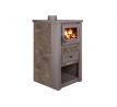 Krbové kachle Nova Ceramic, 7,5 kW, 120 mm, mocca