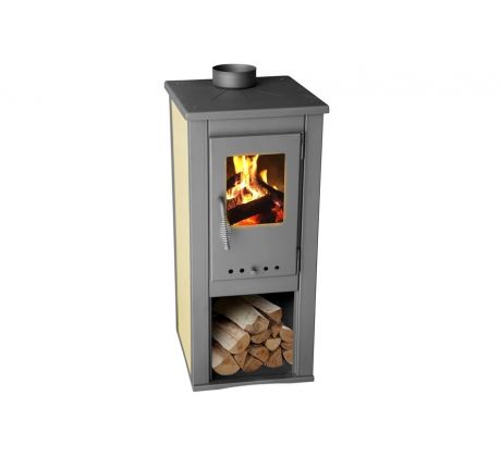 Krbové kachle Thalia Okta M, 3,9 kW, 120 mm, béžová