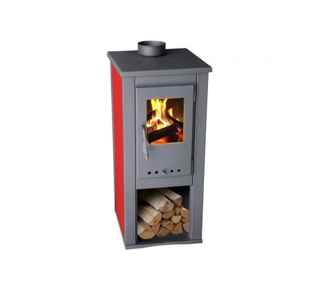 Krbové kachle Thalia Okta M, 3,9 kW, 120 mm, červená