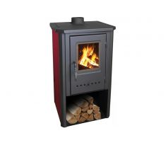 Krbové kachle Thalia Pella, 5,4 kW, 120 mm, červená