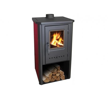 Krbové kachle Thalia Pella, 5,4 kW, 120 mm, červená