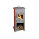 Krbové kachle Bella Thalia, 5,4 kW, 120 mm, červené, liatina/šamot