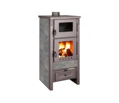 Krbové kachle Pro TAURUS Ceramic, šedá, 12 kW, 120 mm, s rúrou na pečenie
