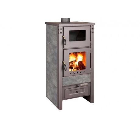 Krbové kachle Pro TAURUS Ceramic, šedá, 12 kW, 120 mm, s rúrou na pečenie