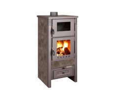Krbové kachle Pro TAURUS Ceramic, mocca, 12 kW, 120 mm, s rúrou na pečenie