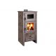 Krbové kachle Pro TAURUS Ceramic, mocca, 12 kW, 120 mm, s rúrou na pečenie