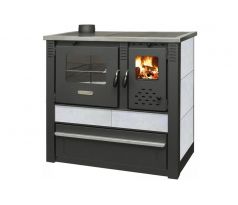 Sporák na tuhé palivo Panonia, 10,5 kW, biely, ľavý vývod