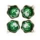 Zelené vianočné gule so stromčekom a vločkami – 4 ks, 7 cm