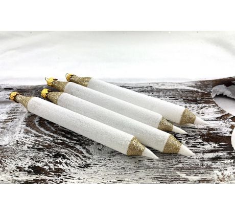 Ceruzky sypané bielo-zlaté 909/1170/4ks – bez nápisu