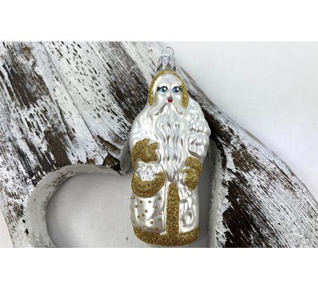 Vianočná figúrka 445/1505/1ks – Veľký Mikuláš bielo-zlatý