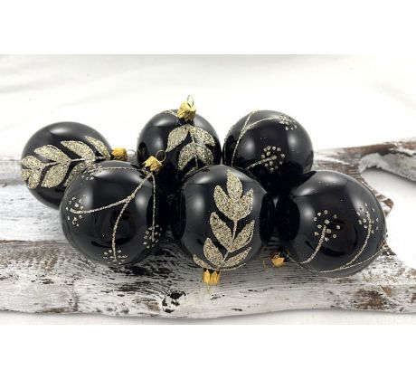 Vianočné gule 20/8520-2/7/6ks – čierne