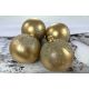 Vianočné gule 22/4497/8/4ks – zlatá metalíza + zlatý dekor