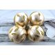 Vianočné gule 24/8751/10/4ks – elegantné champagne s listami