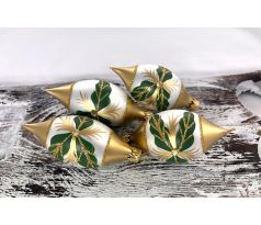 Vianočné luxusné olivy 34/985/8×4/4ks – tri zelené listy