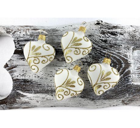 Vianočné srdiečka 403/874-4/ms/4ks – pôvodné špirálky