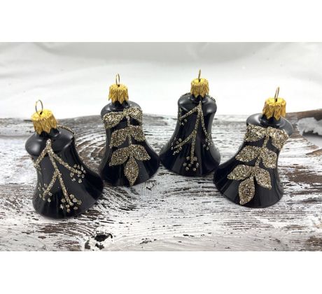 Vianočné zvončeky 50/296-2/5,5/4ks – čierne