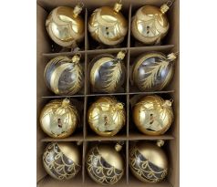 Vianočný set 80/1811/7/12ks – zlato-číry