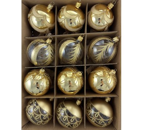 Vianočný set 80/1811/7/12ks – zlato-číry