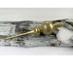 Vianočný špic 621/539/7/1ks – zlatá metalíza + zlatý dekor