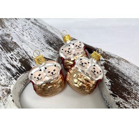 Mačičky v košíku 445/1573/3ks