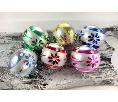 Vianočné gule 21/3234/6/6ks – kvietky – retro